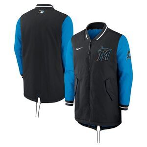 Nike Miami Marlins Dugout Jacket Full-Zip Men’s Medium Black/Blue NEW